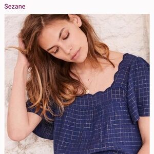 Beautiful Blue Sezane Blouse!